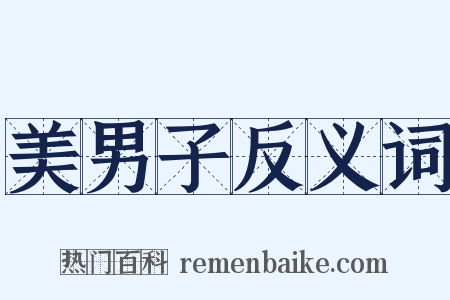 美男子反义词是什么意思的图片